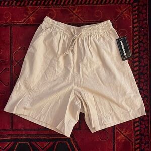 Vintage Bobby Brooks Cotton Drawstring Shorts Cream Colored Vintage Deadstock